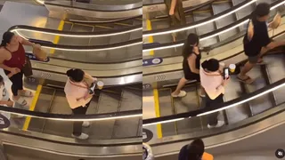 Woman Busy On Phone Fails To Realise Escalator Stopped; Internet Questions Her ‘Situational Awareness’ | Viral Video